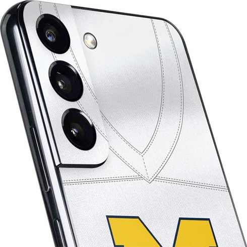 University of Michigan White Jersey Galaxy S22 Skin